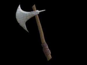 Axe Meele PBR low-poly game ready 3D Model