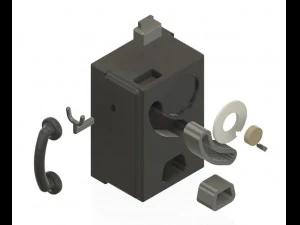 PUBLIC TELEPHONE 60S 3D Print Model