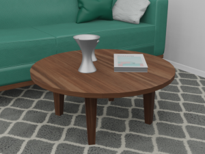 Sofa airmchair and a center table Model 3D