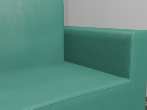 Sofa airmchair and a center table Model 3D