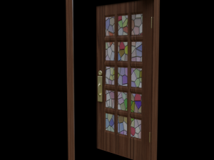2 modern doors Modèle 3D