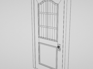 2 modern doors Modèle 3D