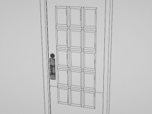 2 modern doors Modèle 3D