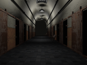 Hallway prison and cells - complete game asset Model 3D