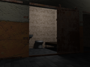 Hallway prison and cells - complete game asset Model 3D