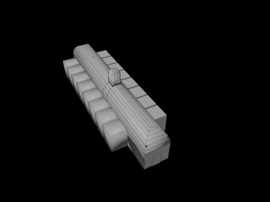 Hallway prison and cells - complete game asset Model 3D