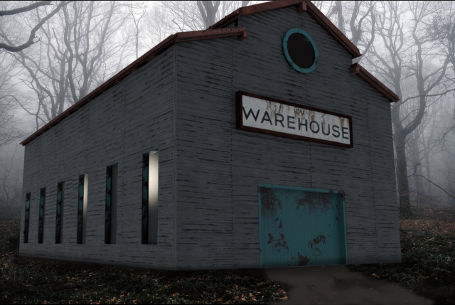 Warehouse interior and exterior with props Modelo 3D .c4d .max .obj .3ds .fbx .stl .blend 
