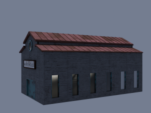 Warehouse interior and exterior with props Modelo 3D