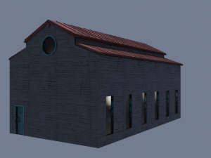 Warehouse interior and exterior with props Modelo 3D