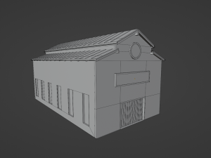 Warehouse interior and exterior with props Modelo 3D