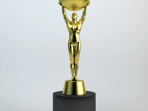 Oscar Trophy 3D Model