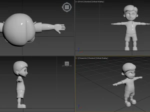 BOY 3D MODEL FOR GAME ANIMATION 3D Model