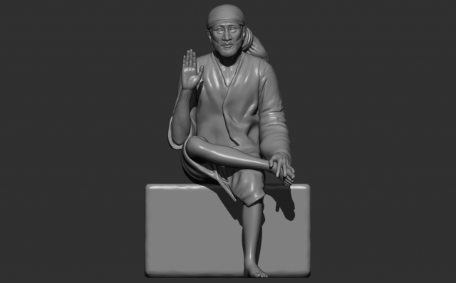 Sai Baba of Shirdi 3D Print Model 3D Принт Модель .c4d .max .obj .3ds .fbx .stl .blend 