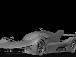 Model Cetak 3D Mobil Balap Ferrari 499P Le Mans 2023 Model Cetak 3D