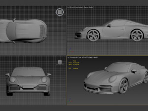 PORCHE 911 2023 3D print model Model Cetak 3D