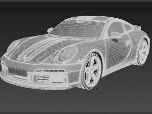 PORCHE 911 2023 3D print model Model Cetak 3D