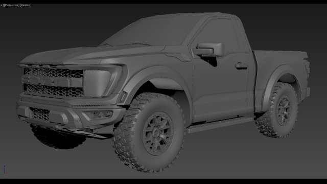 F-150 Raptor 2023 3D Модель .c4d .max .obj .3ds .fbx .stl .blend 
