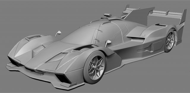 SC63 Racecar 2024 3D Print Model Model Cetak 3D .c4d .max .obj .3ds .fbx .stl .blend 