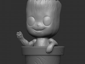 Groot Planter 3D Print Model Modèles 3D en vedette