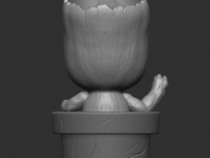 Groot Planter 3D Print Model Model Cetak 3D