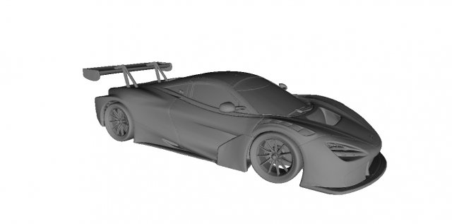 Mclaren 720s GT3 3D PRINT MODEL 3D Print Model .c4d .max .obj .3ds .fbx .stl .blend 