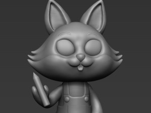Fox Cartoon 3D Print Model 3D Print Model