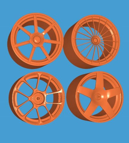 Rims 3D Print Model Modello di stampa 3D .c4d .max .obj .3ds .fbx .stl .blend 