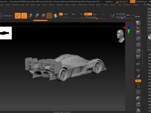 ASTON MARTINVALKYRELMH 2024 3D MODEL 3D Принт Модель