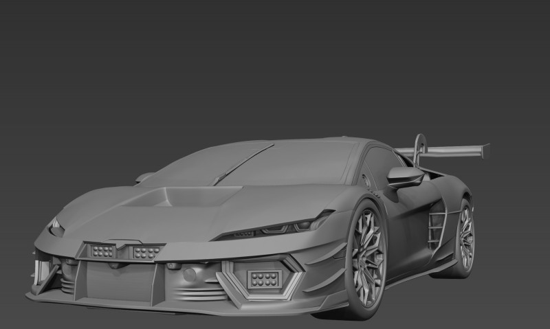 GT car 2025 3D Print Model .c4d .max .obj .3ds .fbx .stl .blend