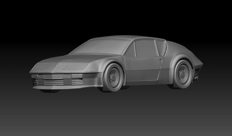 Renault Alpine A310 3D Print Model .c4d .max .obj .3ds .fbx .stl .blend