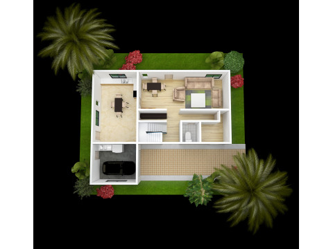 Residence 3D Floor Plan 3D Model