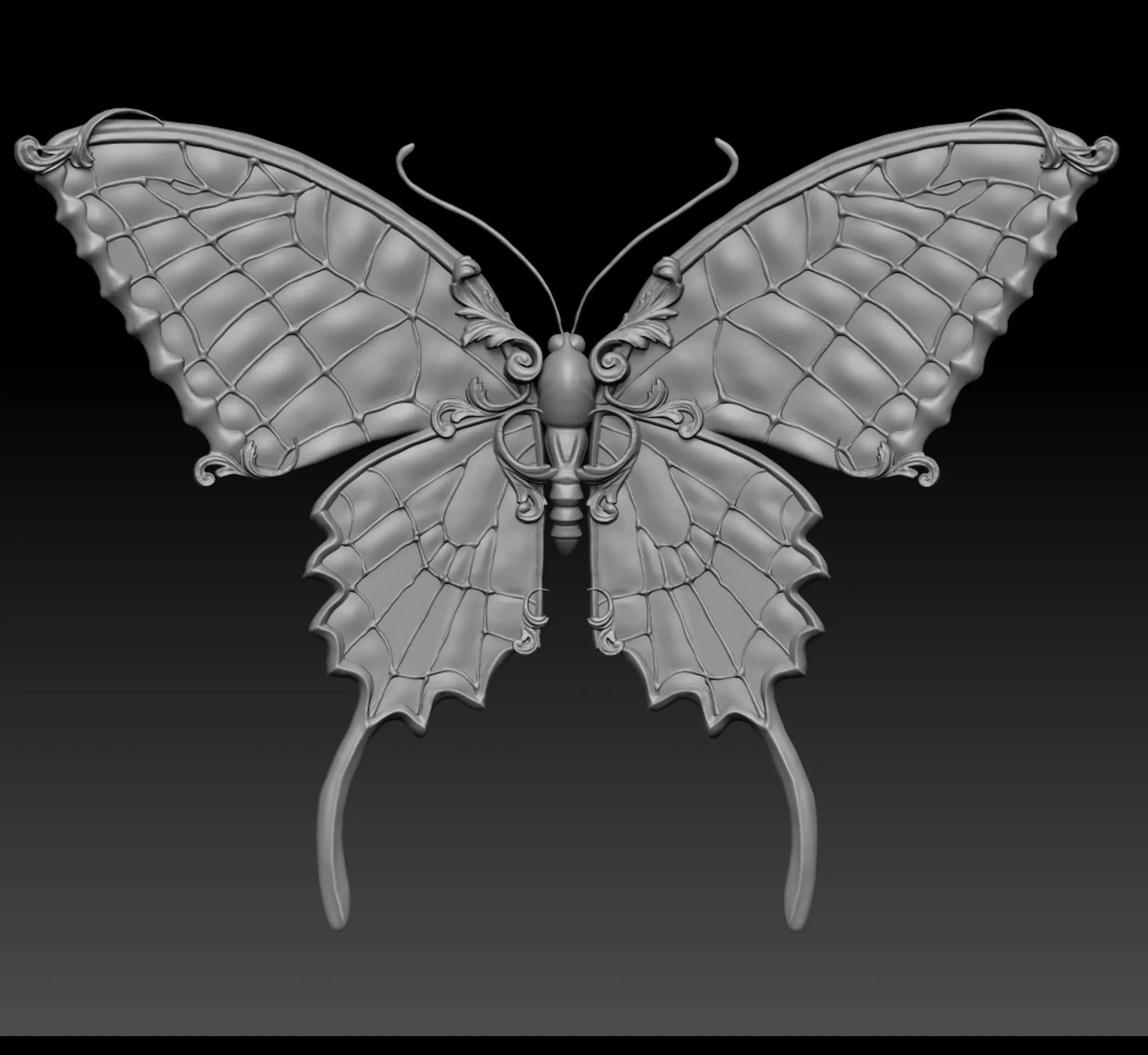 Butterfly 3D Print Model 3D Print Model .c4d .max .obj .3ds .fbx .stl .blend 