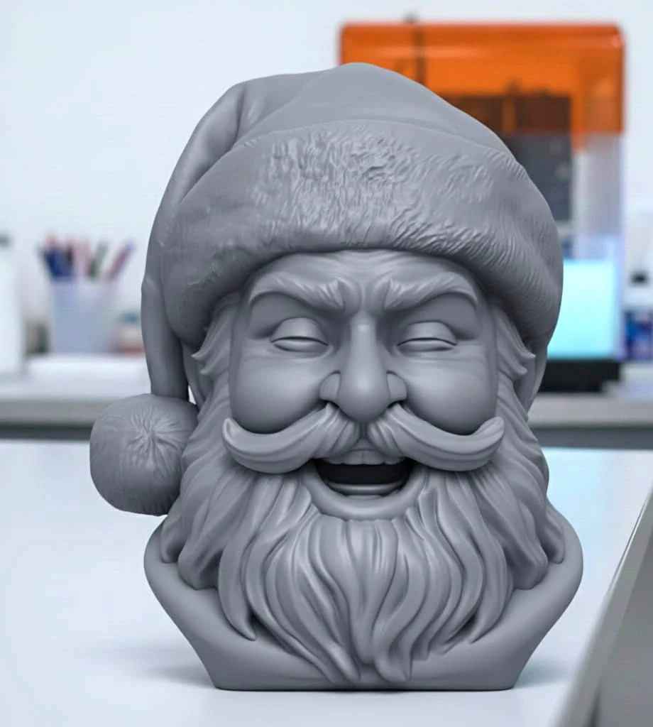 Santa Claus smile Face Christmas 3D Print Model .c4d .max .obj .3ds .fbx .stl .blend 