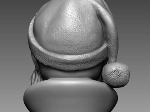 サンタクロースの笑顔 クリスマスの顔 3Dプリントモデル