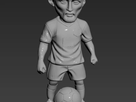Figura del jugador de f&uacute;tbol Messi. Modelo de impresión 3D