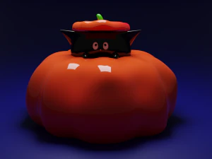 Balkabağındaki kedi 3D Model