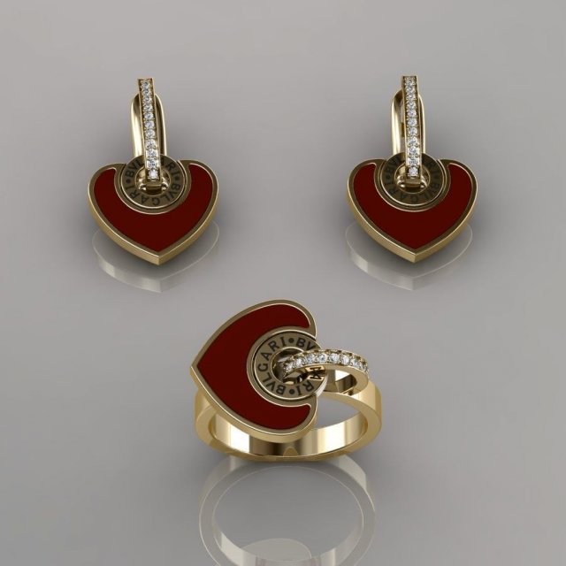Bvlgari komplekt Model 3D .c4d .max .obj .3ds .fbx .stl .blend