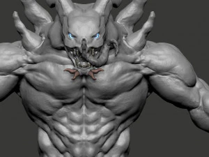 001 criatura Demon Rock Modelo 3D
