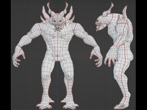 001 creature Demon Rock 3D Model