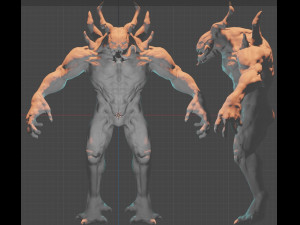 001 creature Demon Rock 3D Model