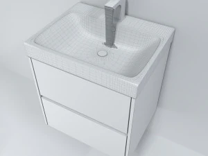 Bathroom cabinet with sink 3D Model
