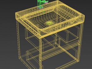 Bathroom cabinet with sink 3D Model