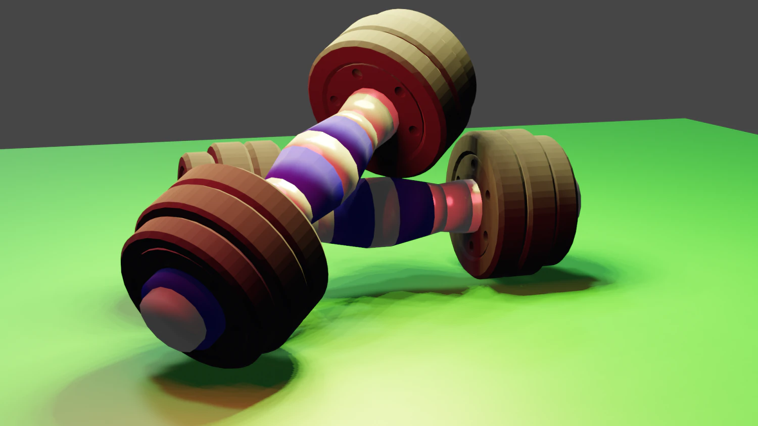 DUMBBELL 3D Model .c4d .max .obj .3ds .fbx .stl .blend 