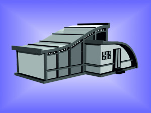 Cinema building 3D Model