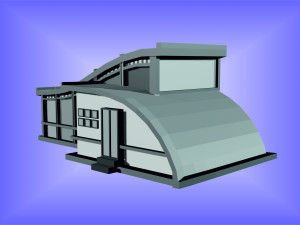 Cinema building 3D Model