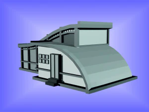 Cinema building 3D Model