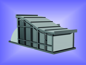 Cinema building 3D Model