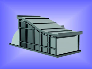 Cinema building 3D Model