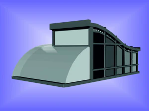 Cinema building 3D Model