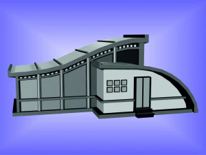 Cinema building 3D Model